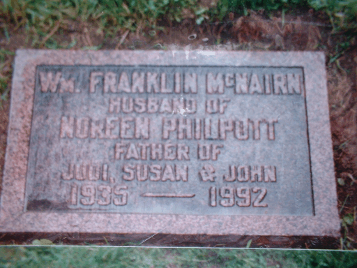 Wm Franklin McNairn Tombstone.gif (154862 bytes)